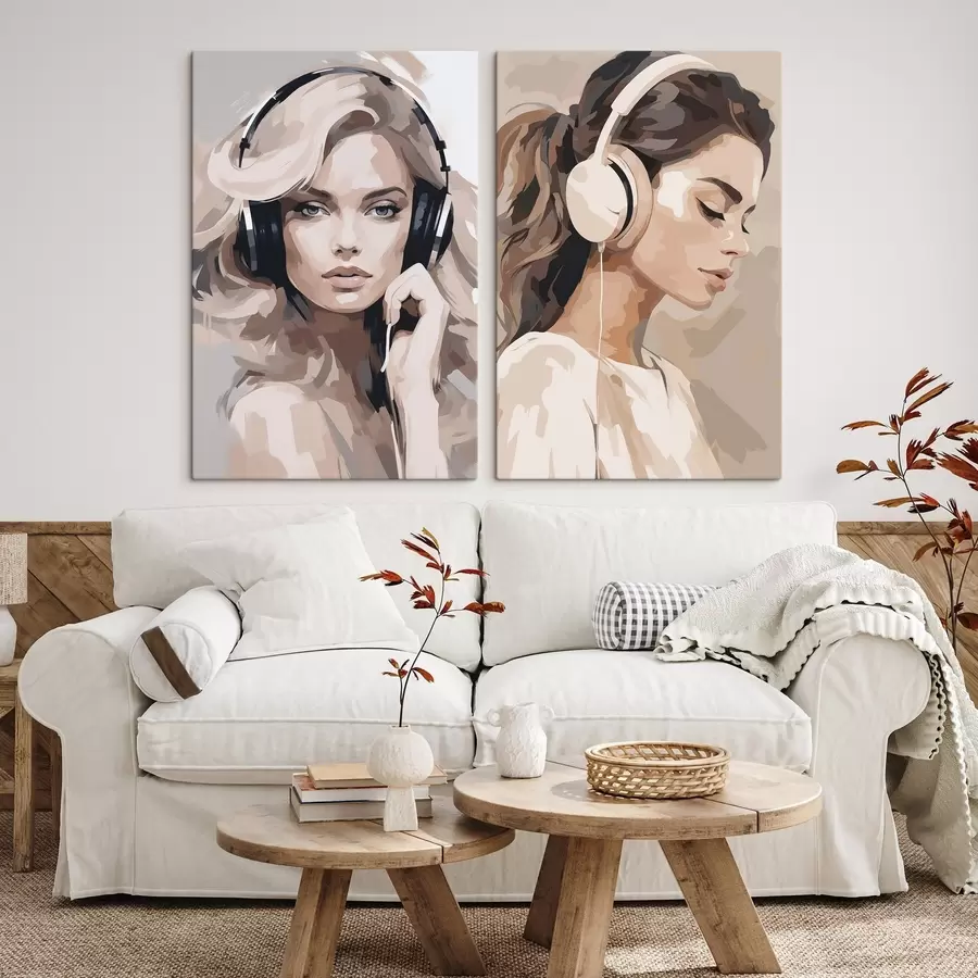 Картина Портрет дівчини з навушниками m01192