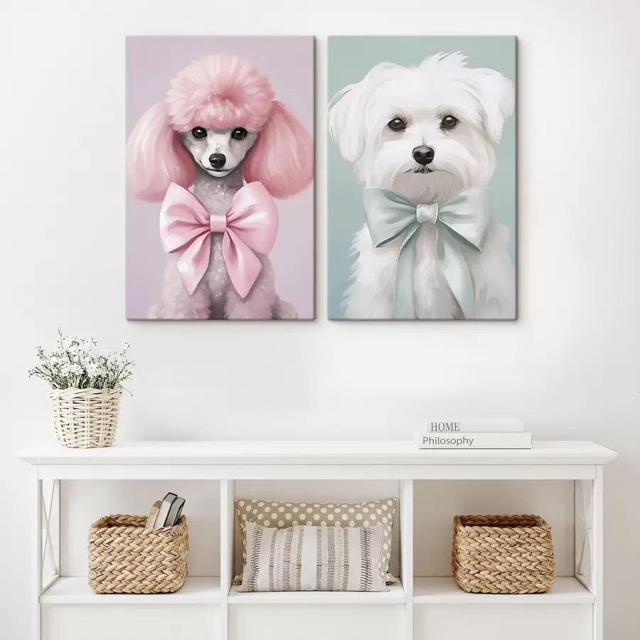 Картина Собака з луком m01193