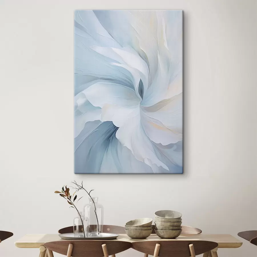 Картина Абстрактні ніжні, напівпрозорі пелюстки, що закручуються всередину, з м'яким освітленням і живописною текстурою. s47437