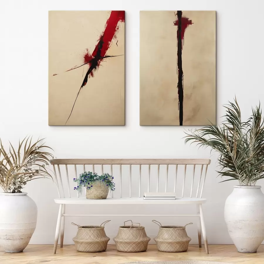 Картина Червона абстракція m01215