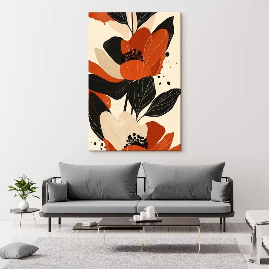 Картина Великі барвисті квіти s47468