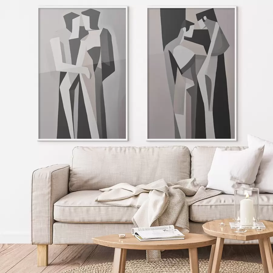 Картина Абстрактні геометричні пари d00517