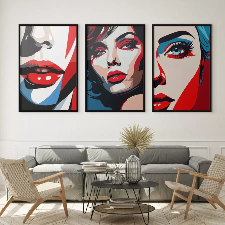 Картина Різнокольорові обличчя d00558