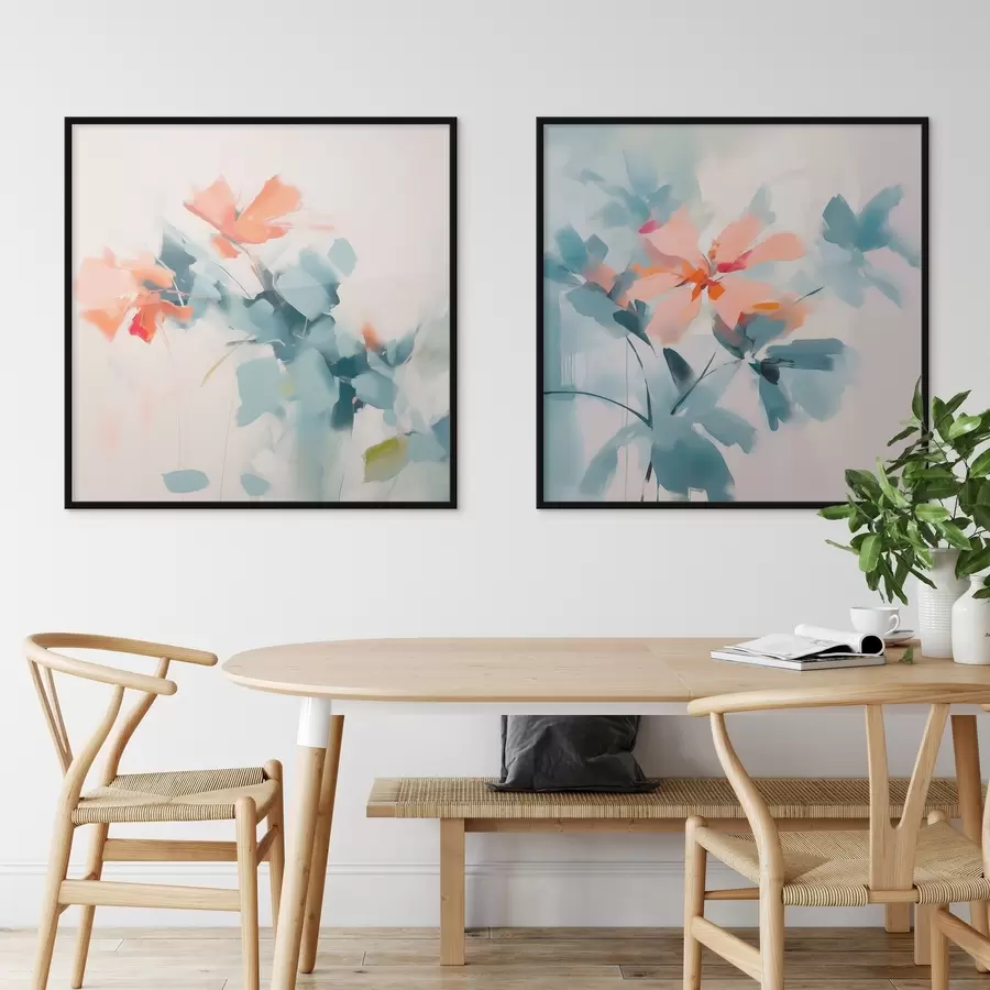 Картина Абстрактний живопис, що імітує квіти d00564