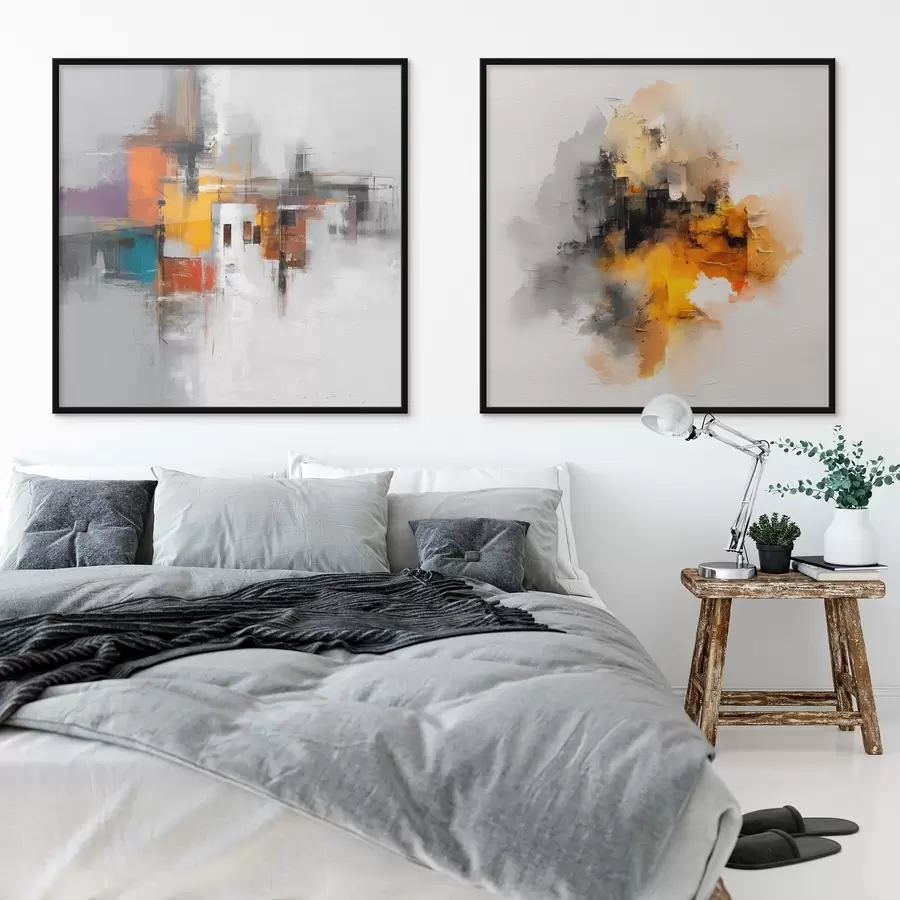 Картина Виразне місто: художня композиція з контрастними кольорами d00566