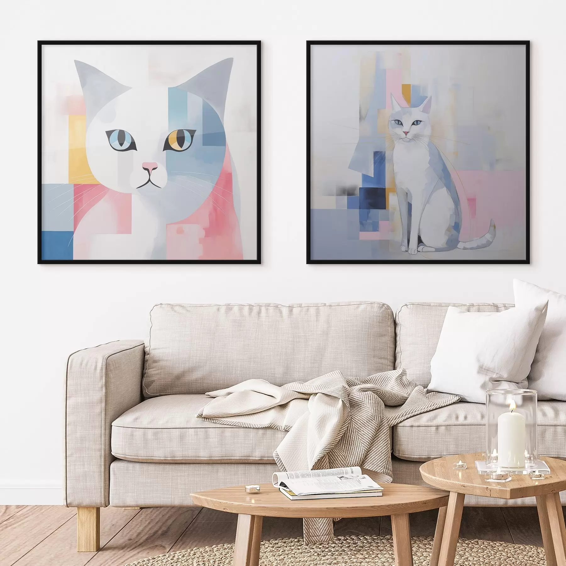 Картина Абстрактний кіт d00592