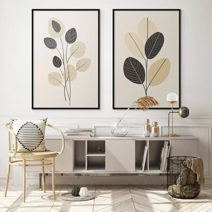 Картина Абстрактні хвилясті лінії з об'ємною текстурою та плавними вигинами d00599