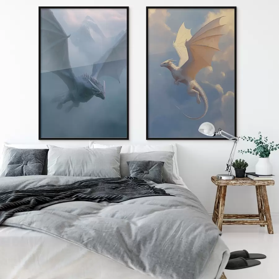 Картина Дракони в небі d00600