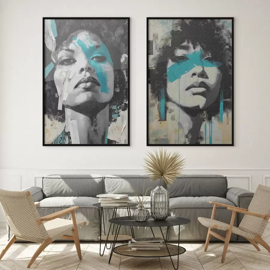 Картина Абстрактне жіноче обличчя d00602