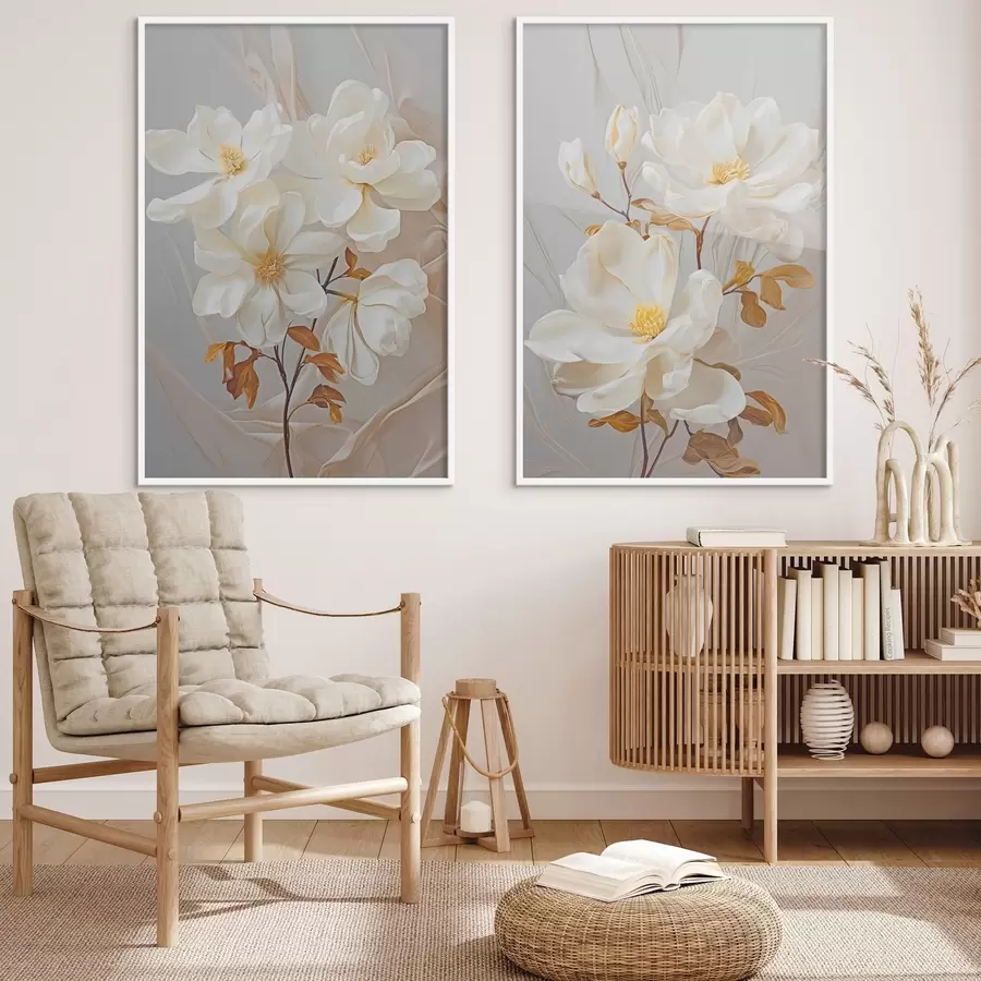 Картина Ніжні абстрактні квіти d00611