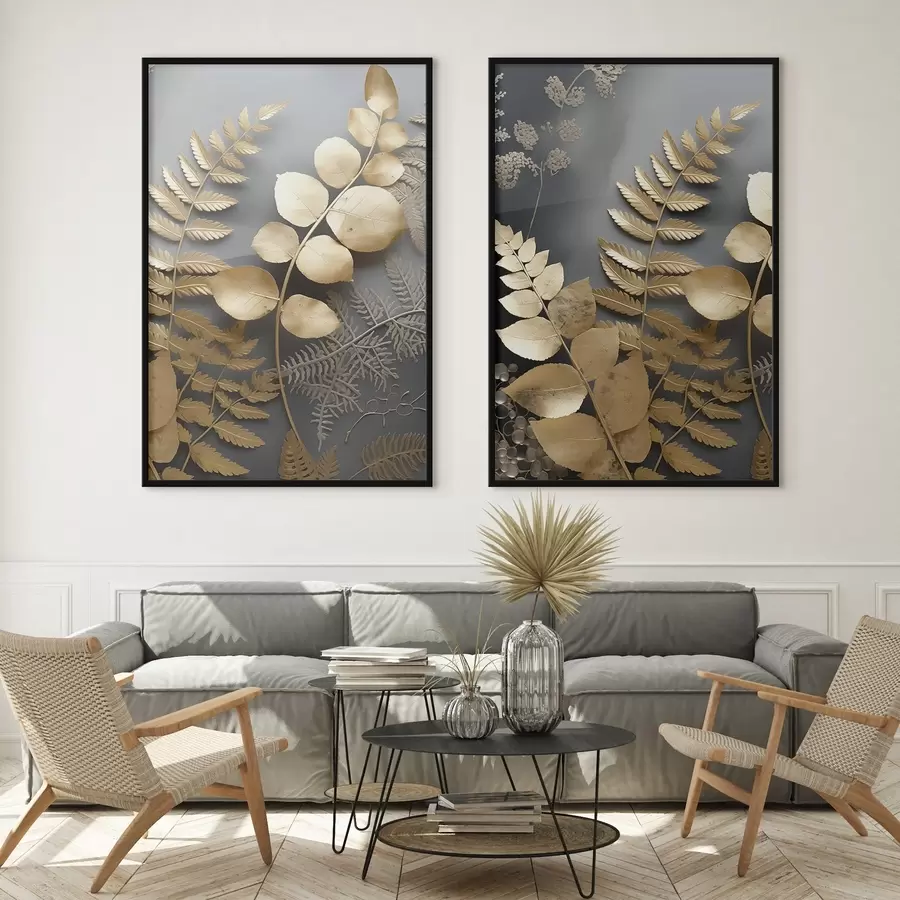 Картина Гілки папороті та евкаліпта d00615