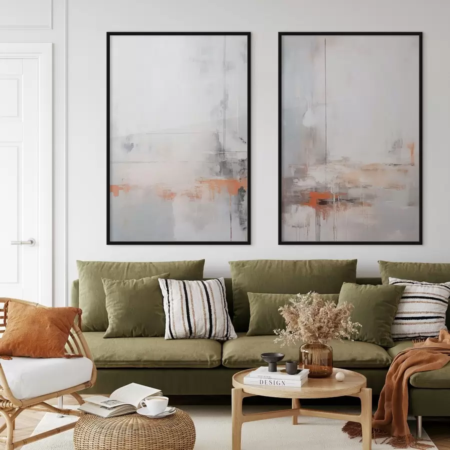 Картина Сучасна абстракція з імітацією потертої текстури d00623