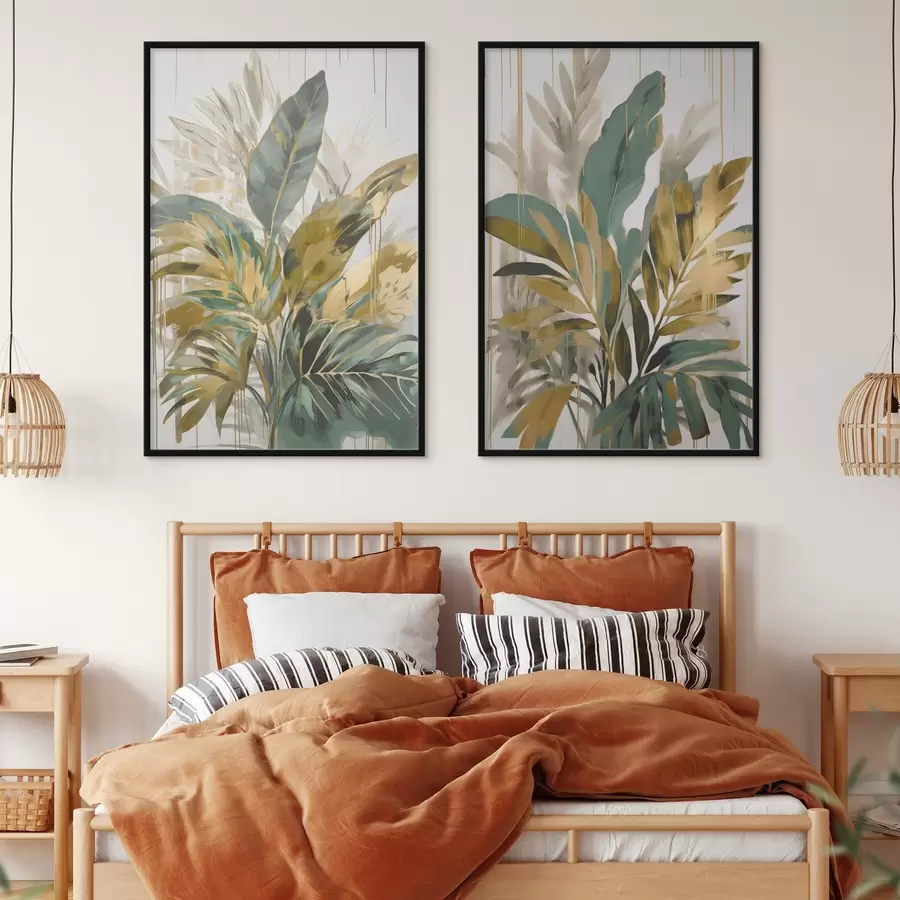 Картина Абстрактне тропічне листя d00671