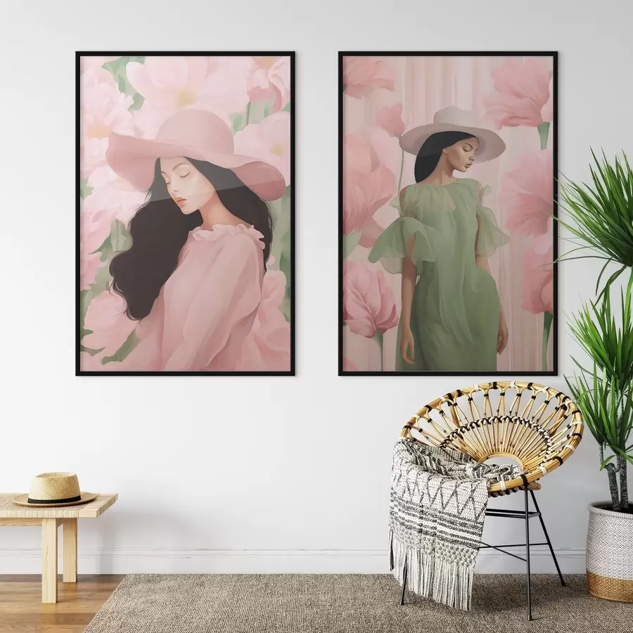 Картина Дівчина в капелюсі d00678