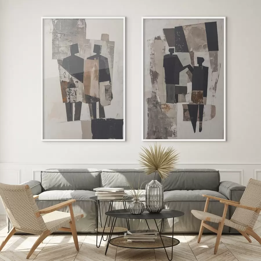 Картина Абстракція з силуетами d00716