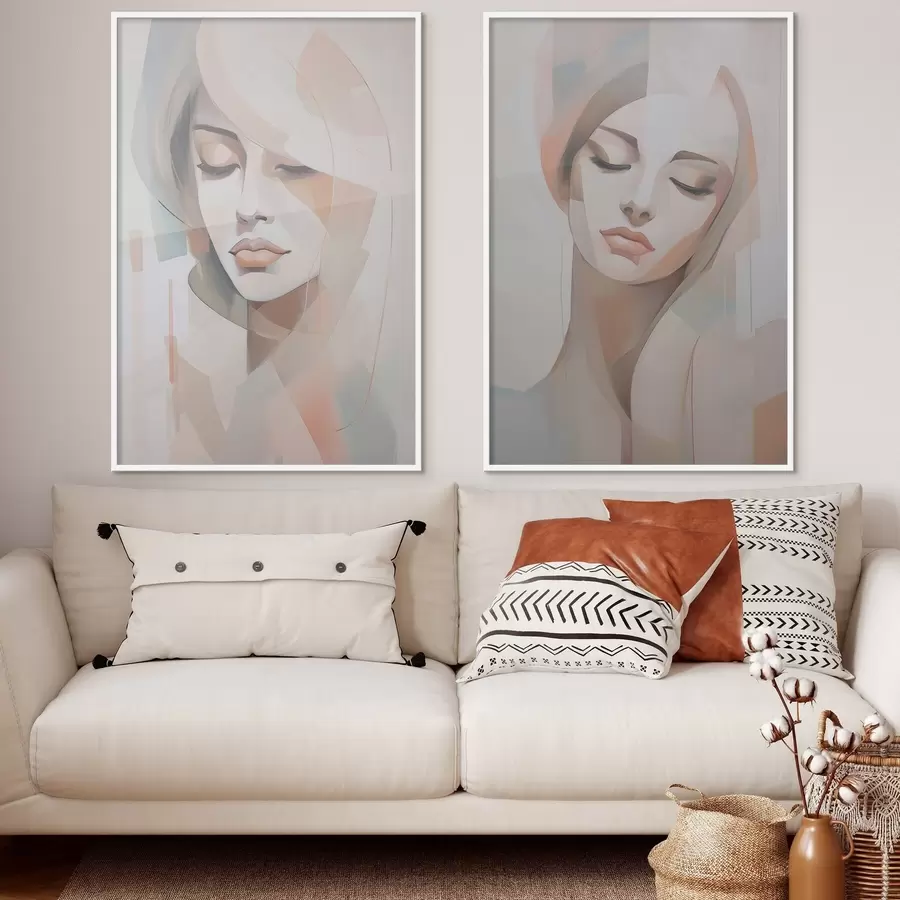 Картина Абстрактний портрет дівчини d00768