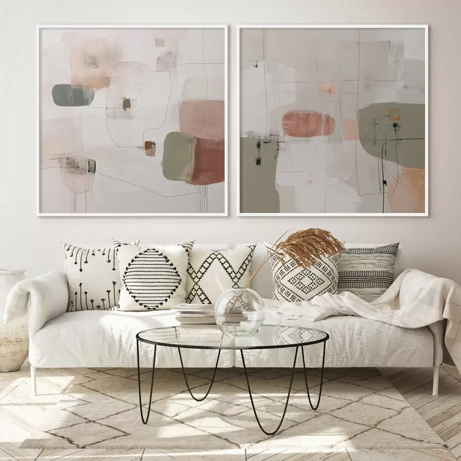 Картина Пастельна композиція в нейтральних тонах d00745