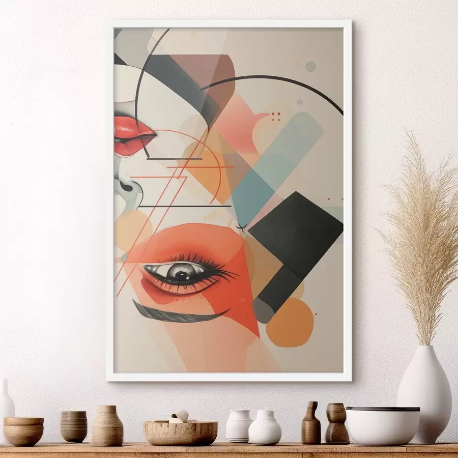 Картина Обличчя та геометричні фігури f47448