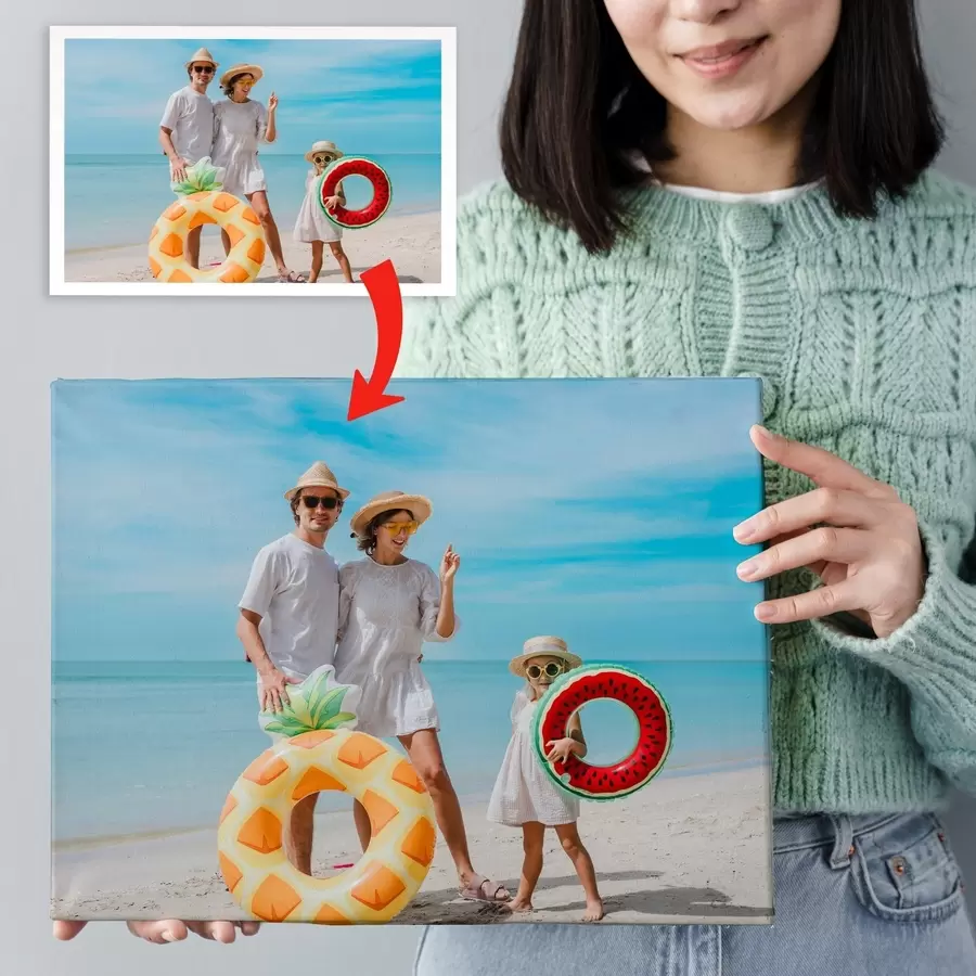 Картина Друк сімейної фотографії на полотні s47190