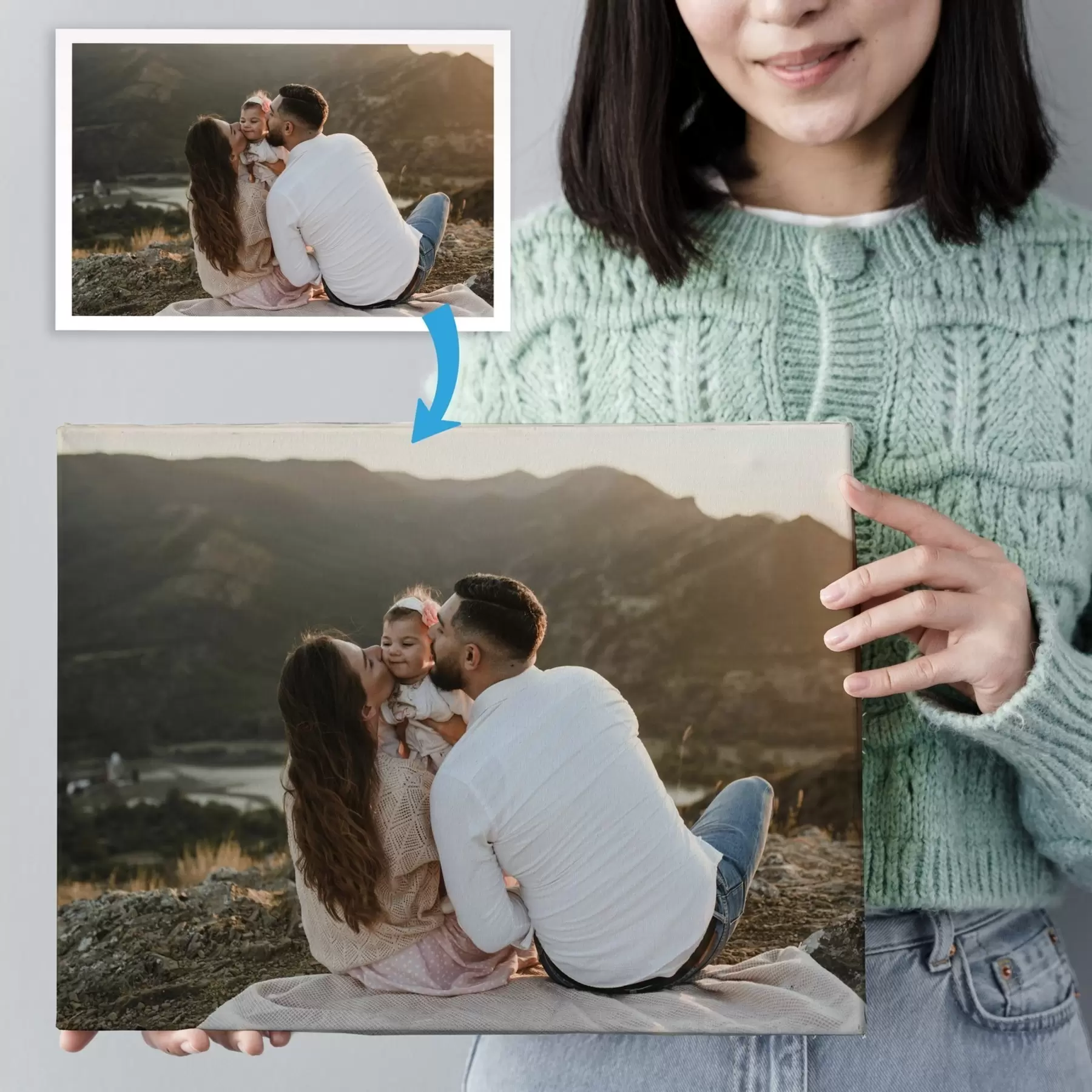 Картина Романтичний подарунок для пари на основі фотографії s47210
