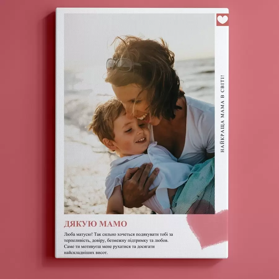 Картина Фотоколаж на полотні як подарунок для мами s47546