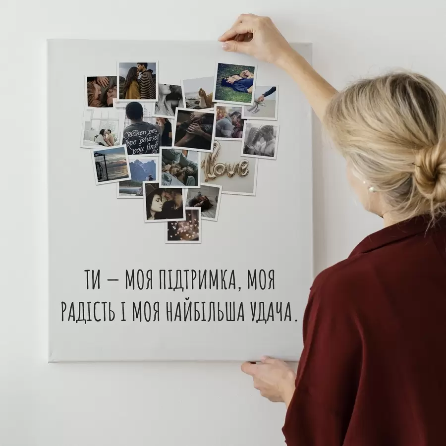 Картина Фотоколаж на полотні до дня народження з вашого фото s47582