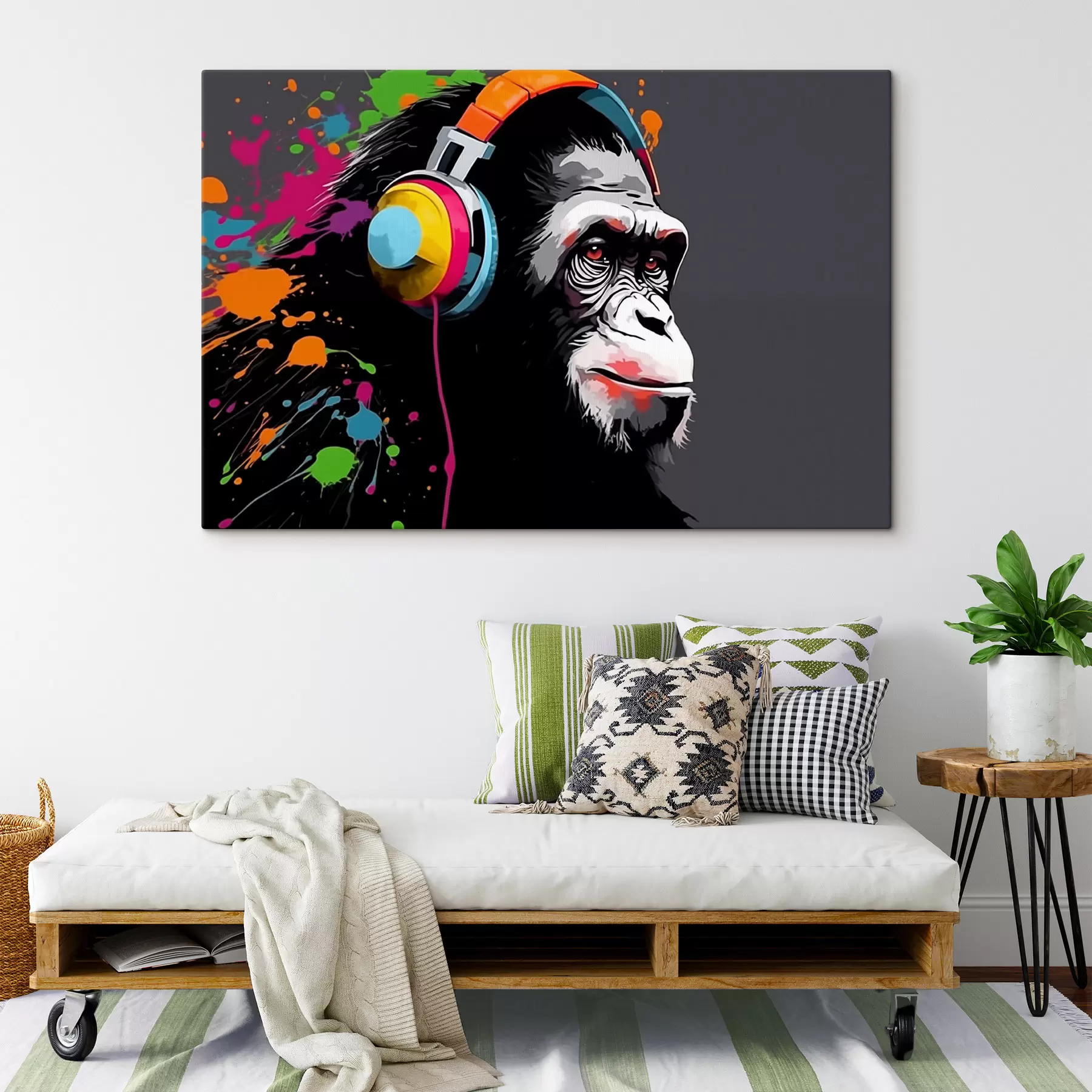 Картина Мавпа з навушниками s47385