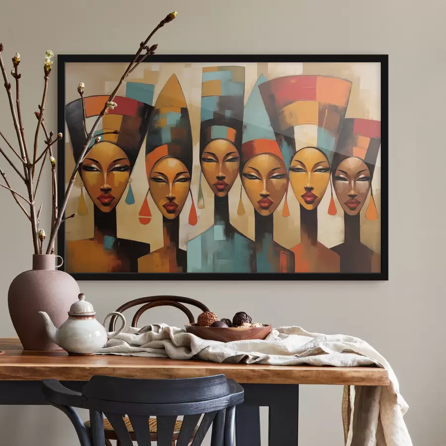 Картина Портрет жінок в африканському стилі f47387