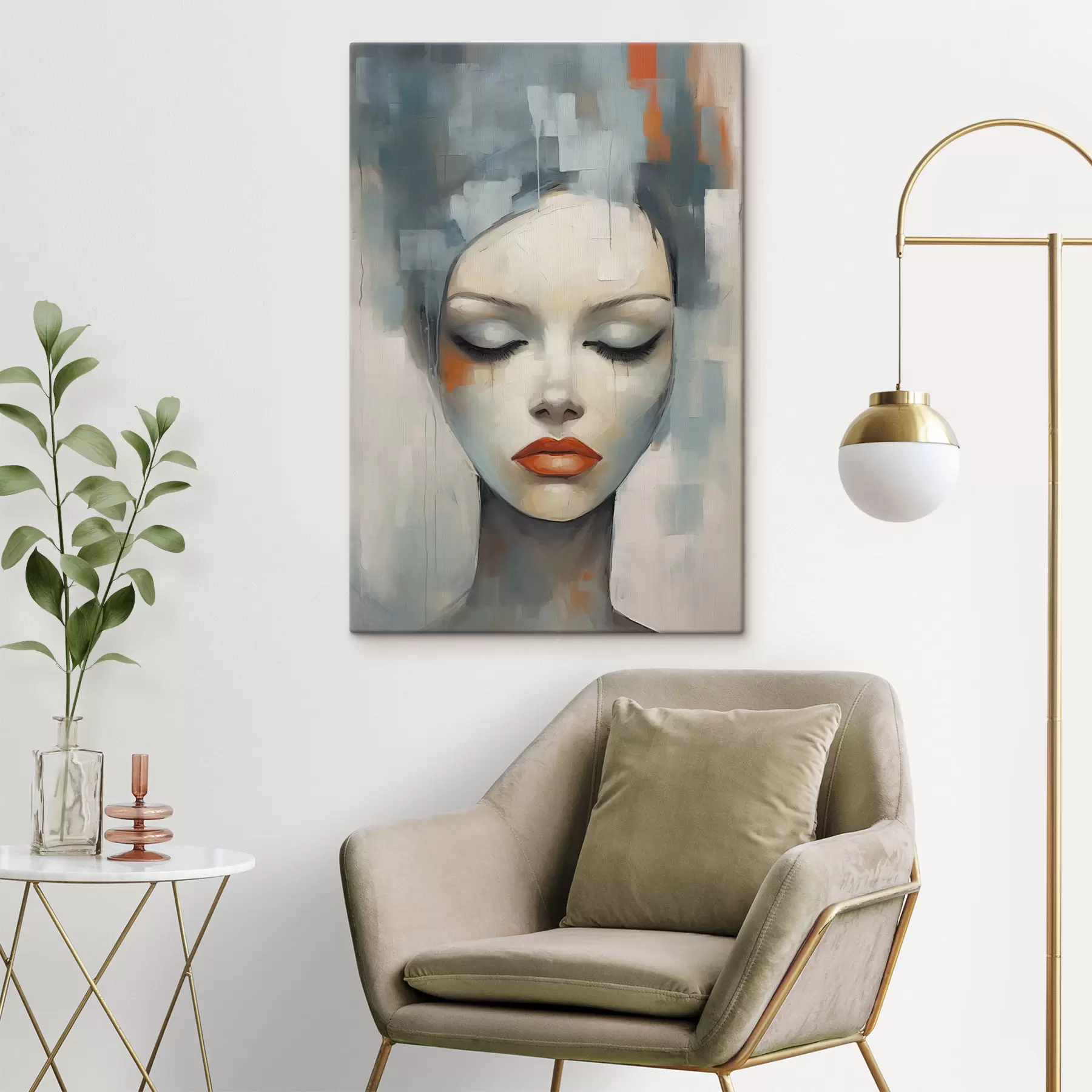 Картина Абстрактний портрет дівчини s47365