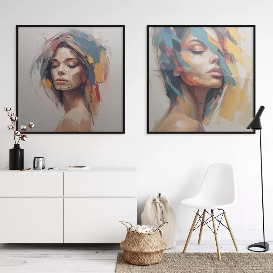 Картина Абстрактний портрет жінки d01081