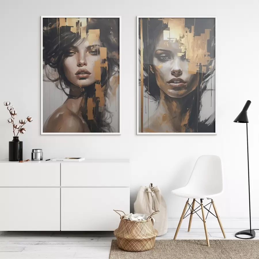 Картина Абстрактний портрет дівчини d01082