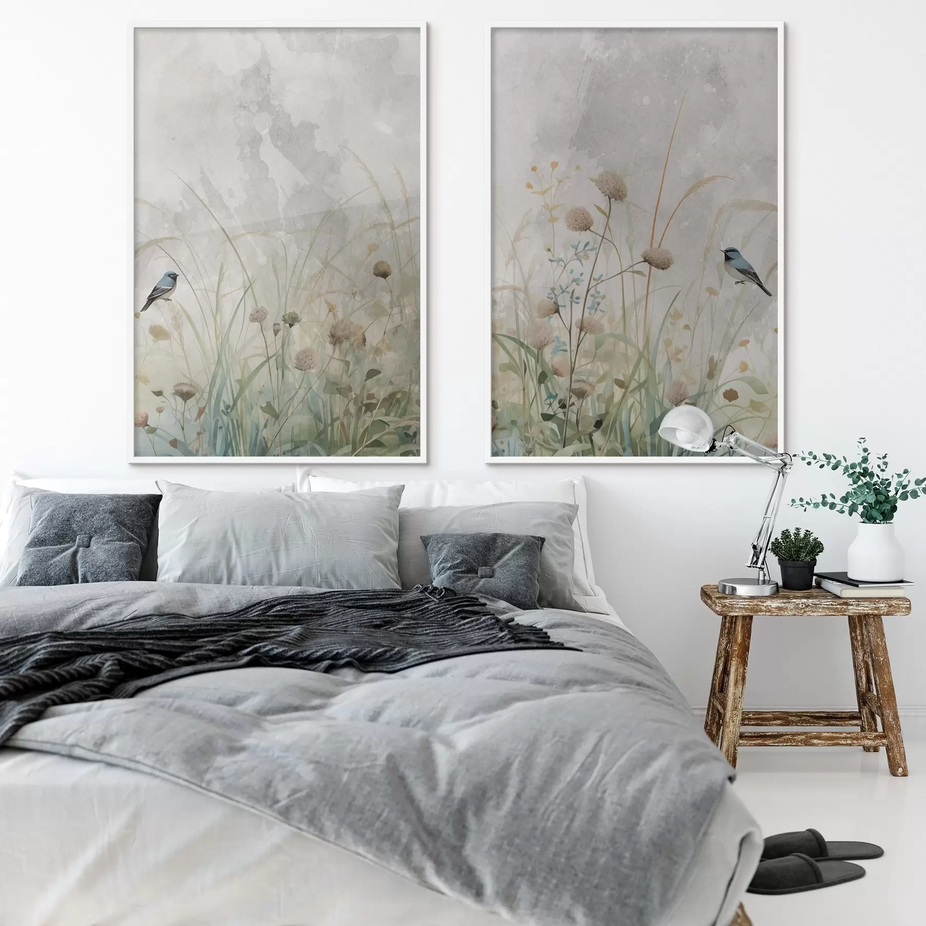 Картина Птахи на тлі польових квітів d01068