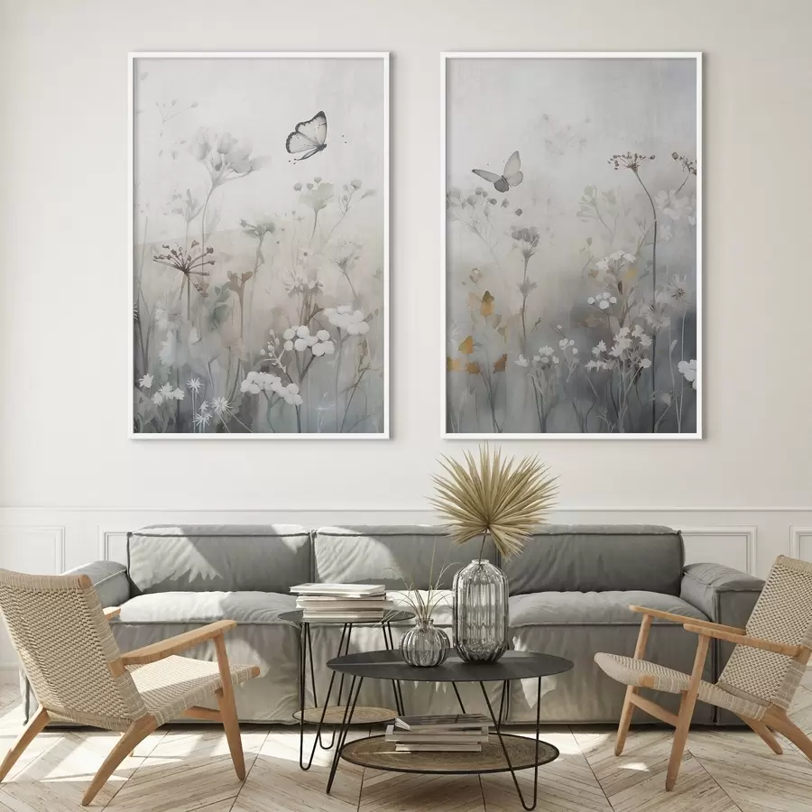 Картина Метелики та польові квіти d01072