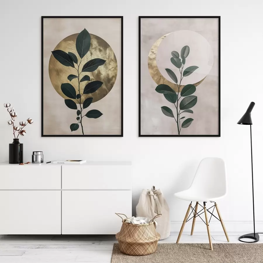 Картина Схід сонця і місяць d01139