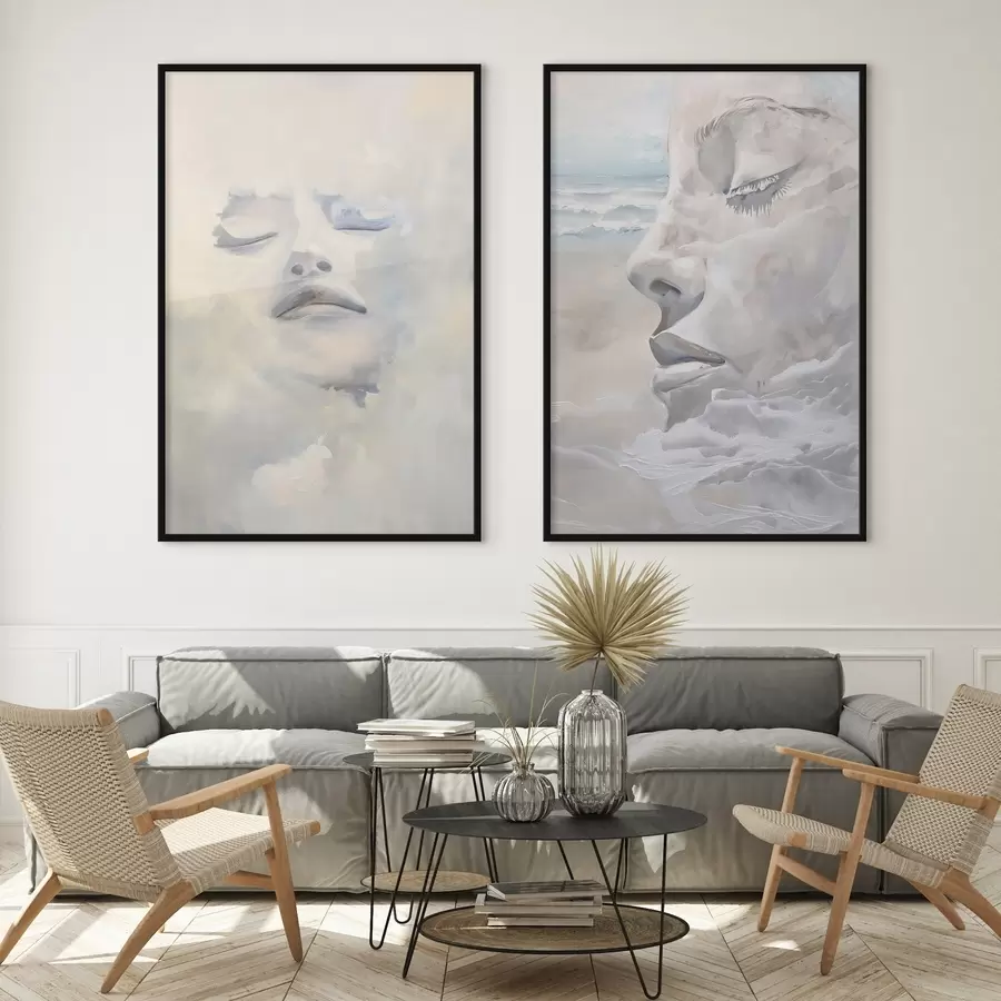 Картина Обличчя в хмарах d01143