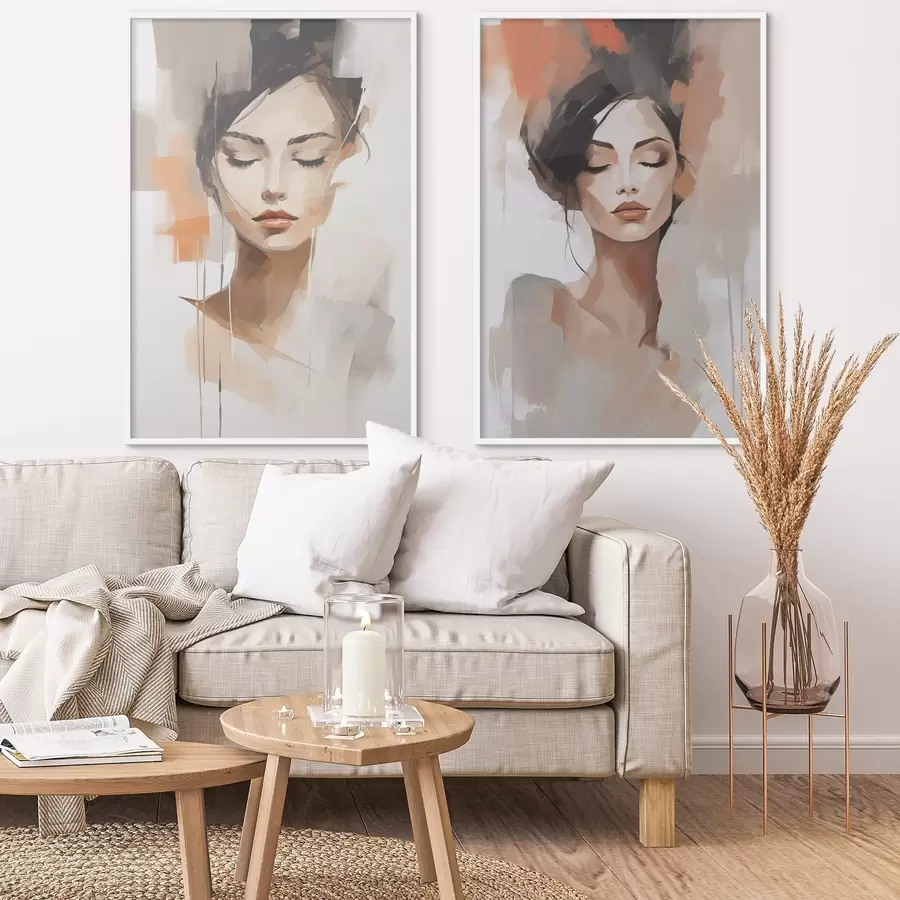 Картина Абстрактний портрет дівчини d01159