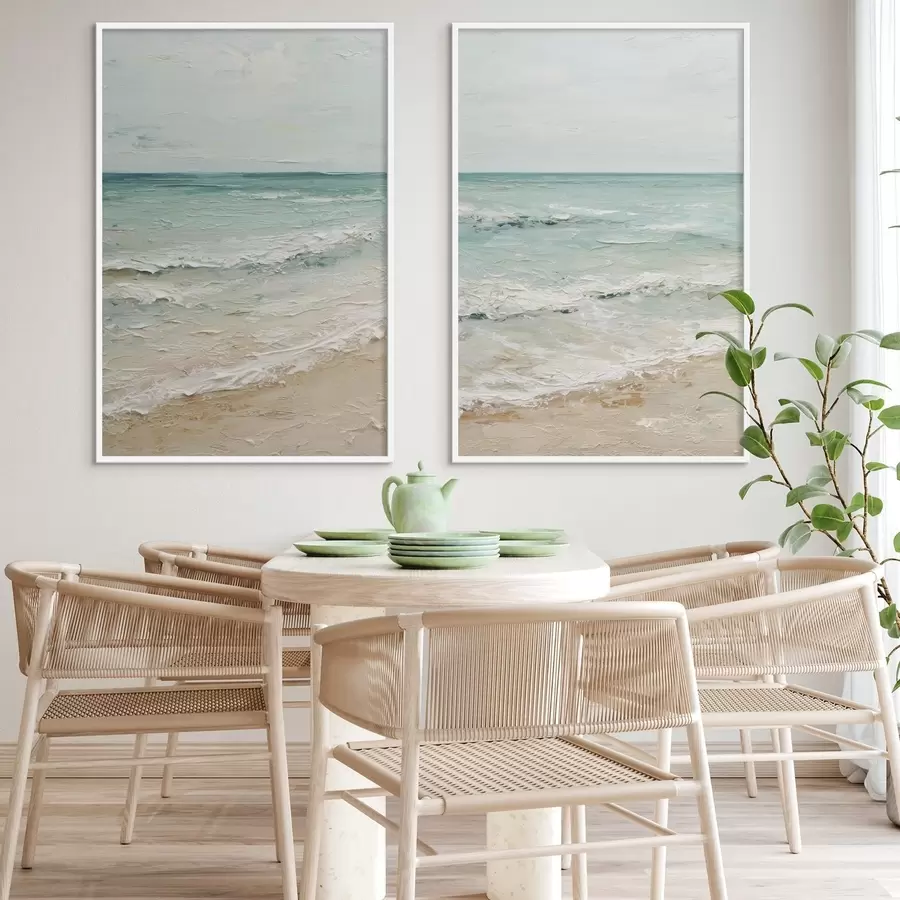 Картина морське узбережжя в стилі олійного живопису d01170