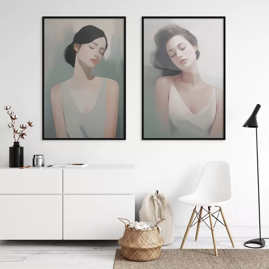 Картина Дівчина із закритими очима d01188