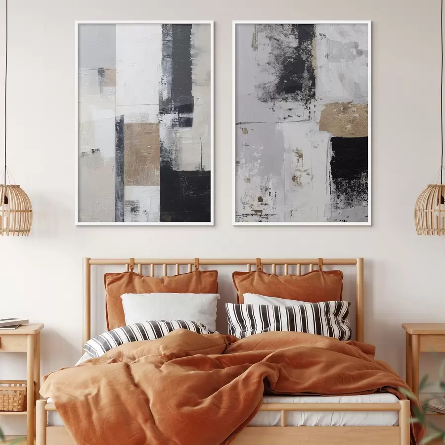 Картина сучасна абстракція в контрастних кольорах d01176