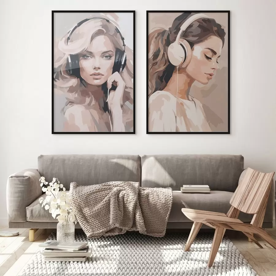 Картина Портрет дівчини з навушниками d01192