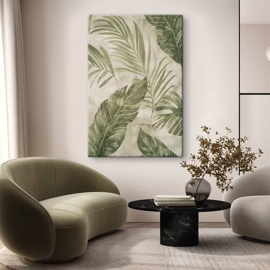 Картина Тропічні листя, імітація старого фону s47631