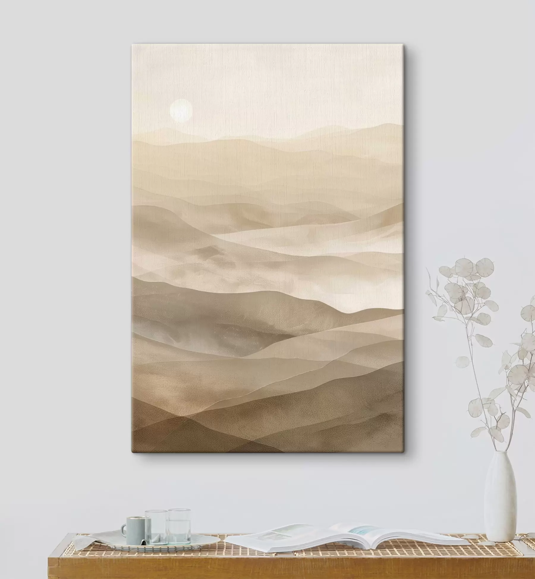 Картина Гори в світлих тонах, імітація акварелі s47638