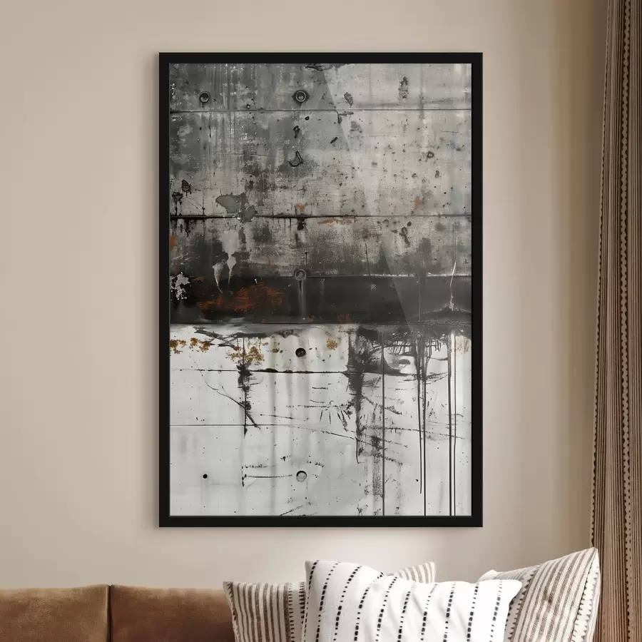 Картина Бризки фарби на бетонній стіні, імітація акварелі f47633