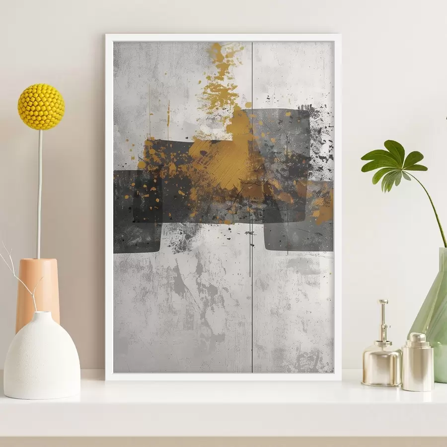 Картина Абстрактні фігури на бетонному тлі f47636