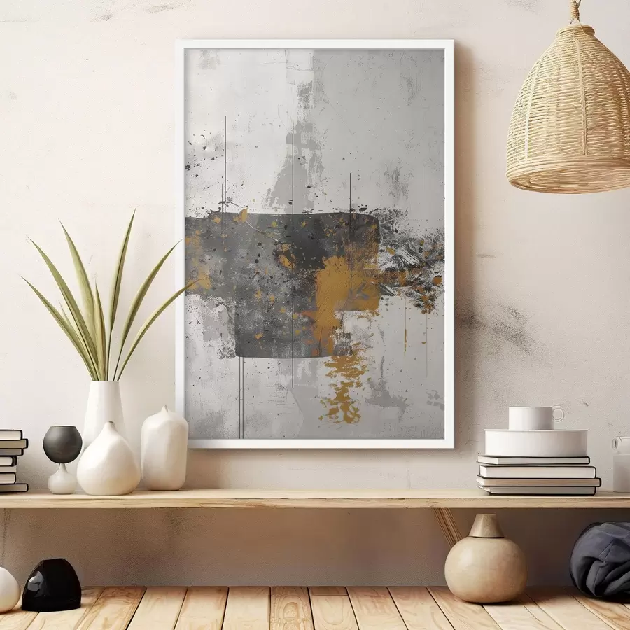 Картина Абстрактне, бризки, імітація фарби на бетонному тлі f47637