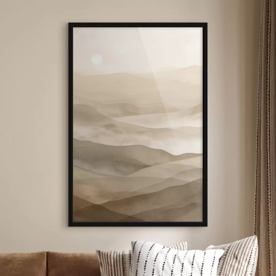 Картина Гори в світлих тонах, імітація акварелі f47638