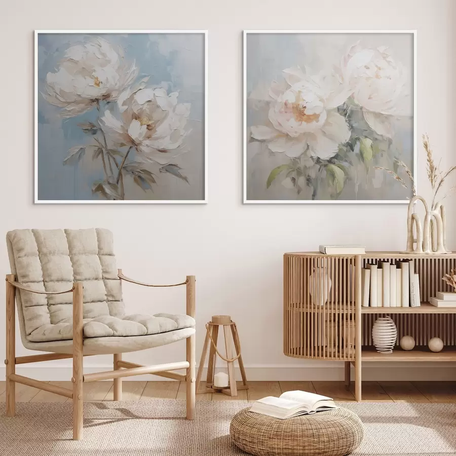 Картина Розпис з імітацією півоній d00665