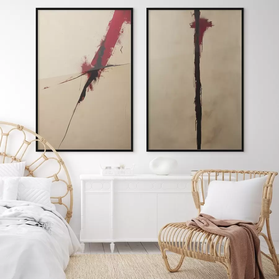 Картина Червона абстракція d01215