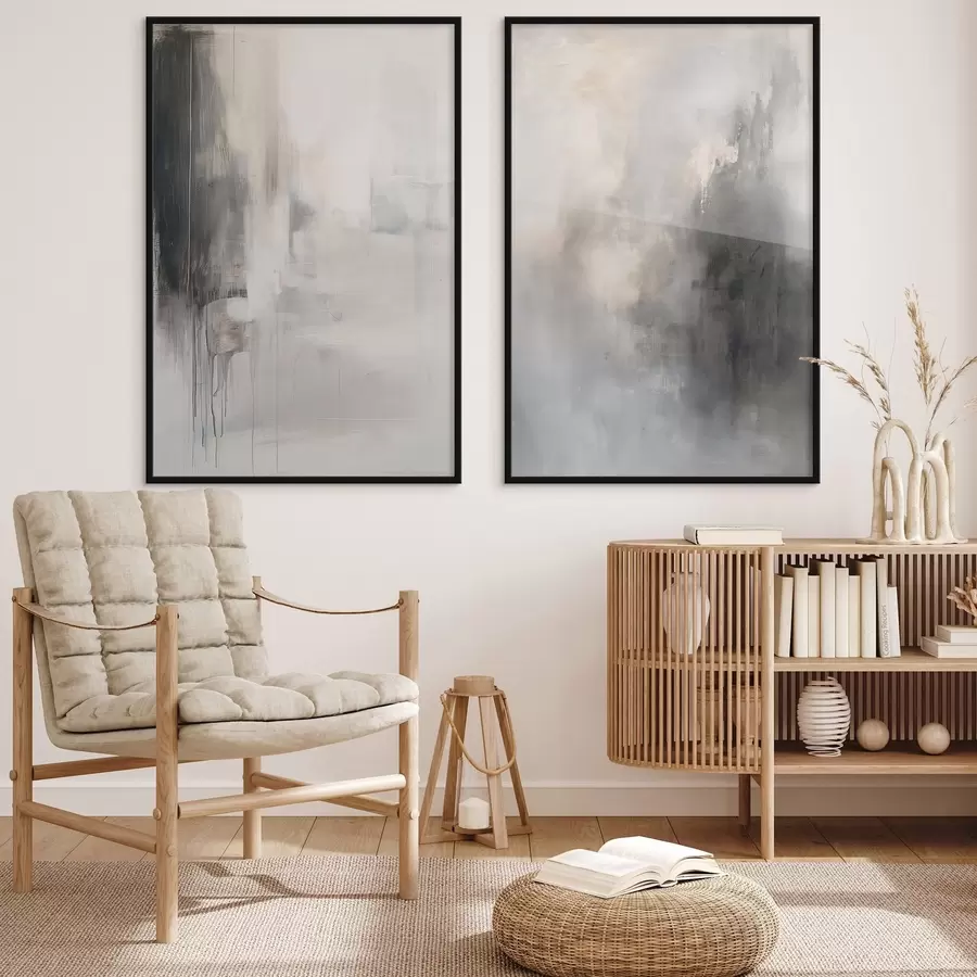 Картина Абстрактна композиція в нейтральних тонах d01216