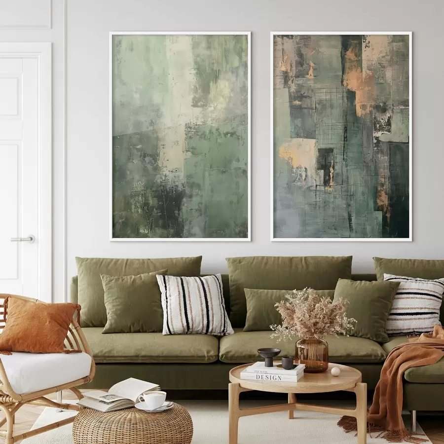 Картина Зелена абстракція d01230